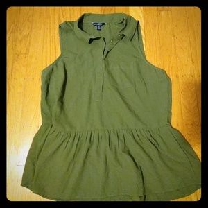 American Eagle Sleeveless Peplum Top(M)